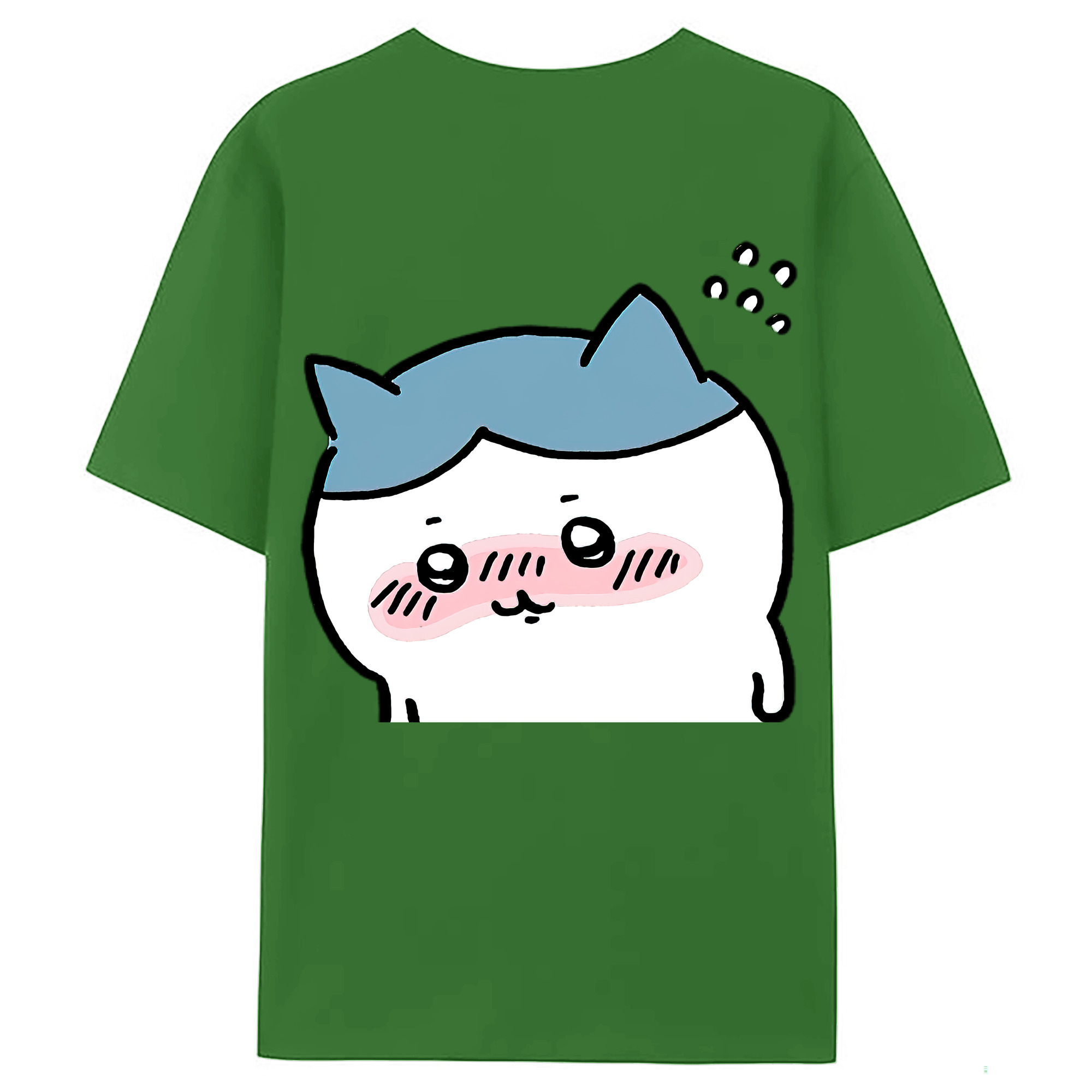 （画像用） ちいかわ ハチワレ Chii-kawa hachiware レディース半袖Tシャツ(バックプリント)